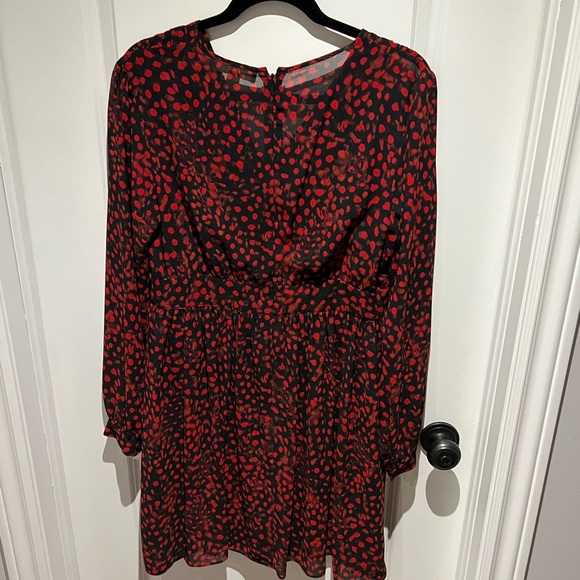 Micheal Kors red flowy aline dress size 8 - Picture 7 of 8